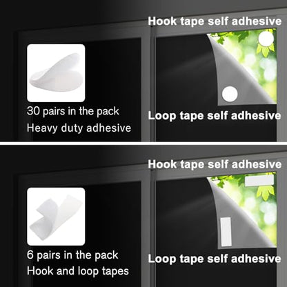 Blackout Curtains 100% Blackout Blinds Window Cover Portable Shades 118x57” | No Drill, Cuttable Fabric, Temporary Blinds, Indoor Window Shades, Bedroom Nursery RV Travel, Sun Blocker, Room Darkening - size: 57"W x 118"L (Pack of 1)