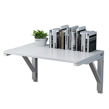 MM MELISEN Wall Mounted Folding Table, 29.5"L x 19.6"W, White, Space-Saving Design - color: White, size: 75X50CM/30X20IN