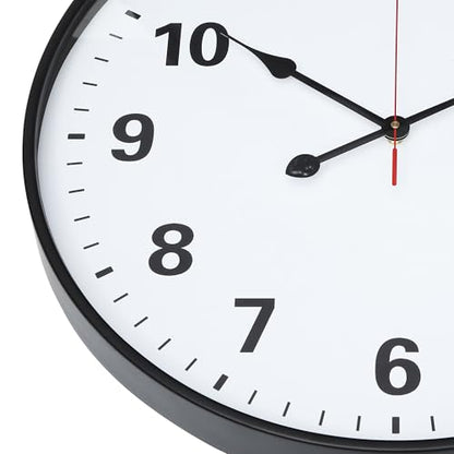 LEIKE Metal Large Wall Clock 24IN Black, Retro Silent Quartz Battery Operated, Decorative for Patio, Kitchen, Living Room, Bedroom, Pool - size: 24in