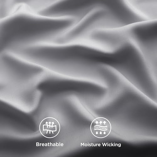Bedsure PureWoven 100% Rayon Derived from Bamboo, Twin XL Sheets, 3 Pieces | Cooling Sheets for Hot Sleepers, Breathable & Silky Soft, 16" Deep Pocket, Hotel Luxury Bedding, Silver Grey - color: 04 - Silver Grey, size: Twin XL
