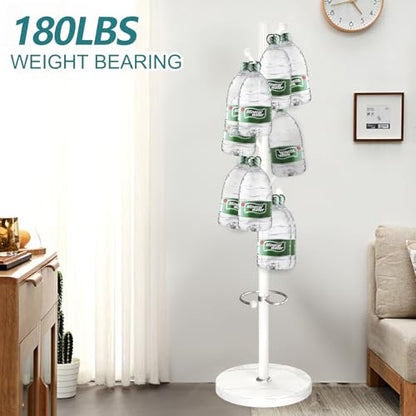 OIRUMIE Coat Rack,Metal Coat Rack Frestanding,White Coat Stand for Entryway | Coat Rack Stand with Marble Base & Umbrella Holder,Modern Coat Hanger Stand,Coat Clothes Tree Stand for Hallway - color: White-8 Hooks
