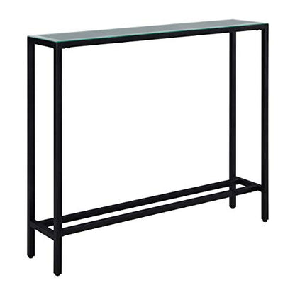 SEI FURNITURE Darrin Narrow console table, Black - color: Black