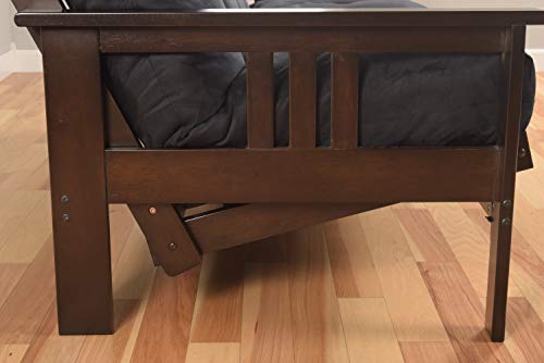 Kodiak Furniture Monterey Futon Set with Storage Drawers, with Espresso Base and Peter's Cabin Mattress - color: Peter's Cabin, size: Drawers Included, style: Espresso Finish