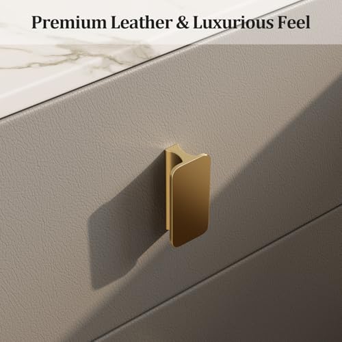 AQIMUELE Narrow Nightstand with Drawers, Narrow Side Table Leather, Small Bedside Tables for Bedroom. (Dark Gray) - color: Dark Gray, size: 15.7''W x 15"D x 22.8"H