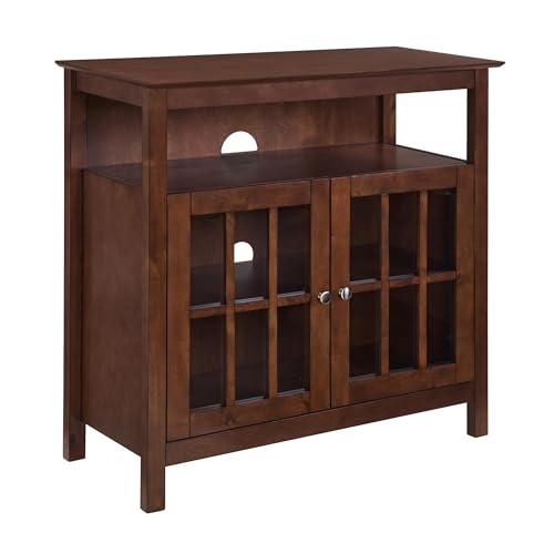 Convenience Concepts Big Sur Highboy TV Stand 36" - Modern Entertainment Center For TVs up to 40", Storage Cabinet for Dining, Living Room, & Entryway, Console Hall Table with Shelves, Espresso - color: Espresso