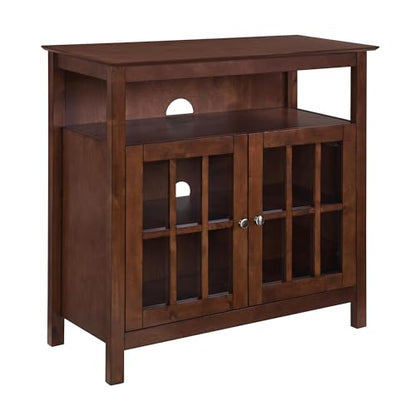 Convenience Concepts Big Sur Highboy TV Stand 36" - Modern Entertainment Center For TVs up to 40", Storage Cabinet for Dining, Living Room, & Entryway, Console Hall Table with Shelves, Espresso - color: Espresso