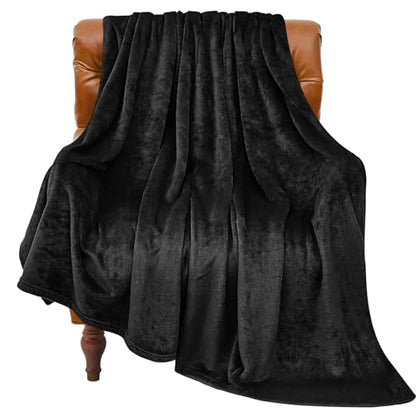 BEDELITE Fleece Blanket Soft Plush Twin Size Blanket Black 60"x80" | Ultra Soft Fleece, Plush Microfiber, Lightweight Warmth, All Season Comfort, Fade Resistant, Machine Washable, Couch Sofa Bed - color: Black, size: Twin(60"x80")