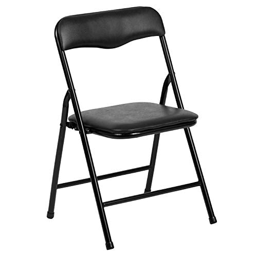 Flash Furniture Mindy Kids 3-Piece Folding Table and Chairs Set for Daycare and Classrooms, Children's Activity Table and Chairs Set, Black - color: Black, size: 3 Piece Set