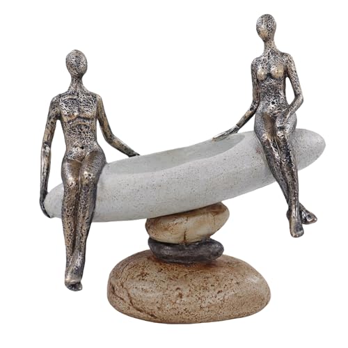 Lescafita Modern Abstract Couple Sculpture – Romantic for Her or Him, Minimalist Wedding or Engagement Present, Home Decor Elegant Figurine Decor for Bedroom, Shelf or Office - color: 12