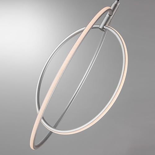 Lite Source Monita 83" Matte Silver 2-Light LED Modern Arc Floor Lamp