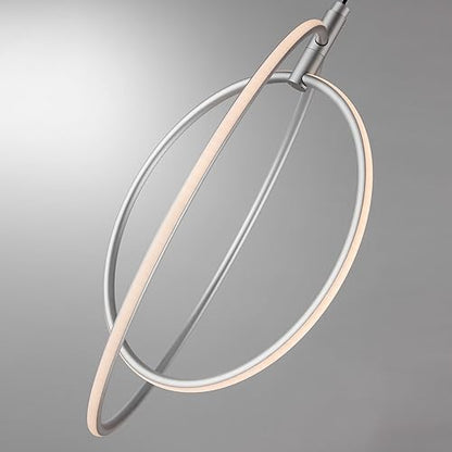 Lite Source Monita 83" Matte Silver 2-Light LED Modern Arc Floor Lamp