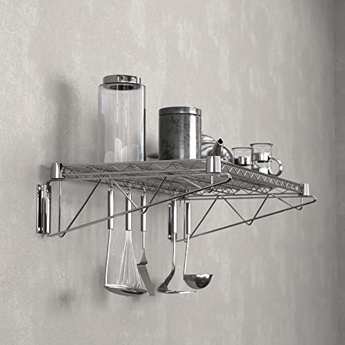 18" x 36" Chrome Wire Wall Mount Shelf - color: Chrome, size: 18" x 36"