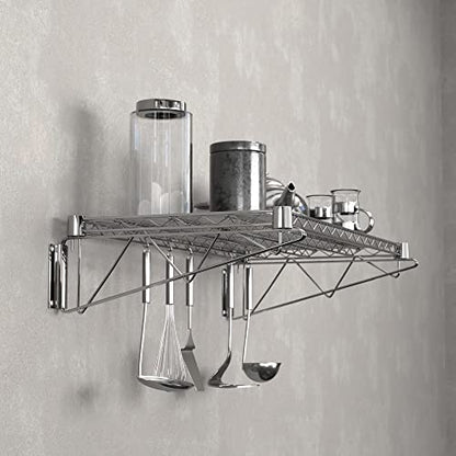 18" x 36" Chrome Wire Wall Mount Shelf - color: Chrome, size: 18" x 36"