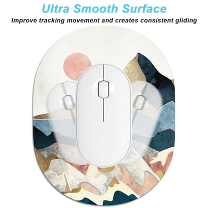 Rimilak Small Mouse Pad 6 x 8 Inch, Irregular Mini Mousepad, Ink Sunrise | Non-Slip Rubber Base, Waterproof Compact Mouse Mat for Laptop Computer Wireless Mouse Keyboard Home Office Travel - color: Ink Sunrise, size: 8L x 6W inches