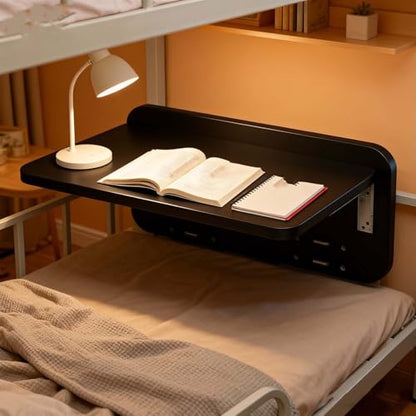 Wall Mounted Desk Folding, Fold Down Table Wall Mounted - Space-Saving Foldable Table for Bedroom, Dorm & Apartment(Black)