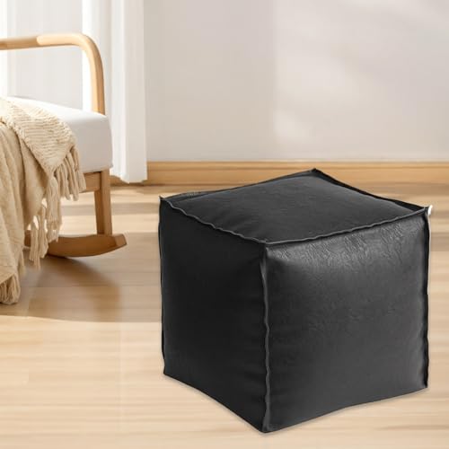 Sturdy Foot Stall - Ottoman Bench | 40cm, Stool with Lid Seating, Sofa Bench with Thick Padding, Ottoman Stall, Feet Stools or Bedroom Dorm Office Home Living - color: Black