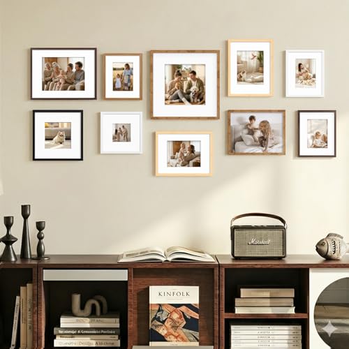 8.5x11 Picture Frame Black Set of 9, Diploma Frame with Acrylic Plexiglass for Pictures, Certificate Degree Document Frame Tabletop and Wall Mounting Display - color: Black, size: 8.5x11