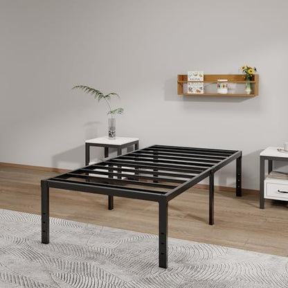 LUMUNANCE Metal Bed Frame Twin XL Size - 18 Inch Heavy-Duty Platform Bed Frame No Box Spring Needed, Easy Assembly, Noise-Free, Sturdy Mattress Foundation, Underbed Storage Space - size: Twin XL, style: 18 Inch