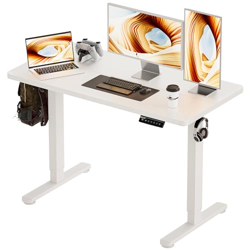 BIZUM Standing Desk Electric Adjustable Computer Desk-Stand up Desk Office Gaming Home Office Memory Desks 48x24 inches White - color: White, size: 47.2*23.6 Inch