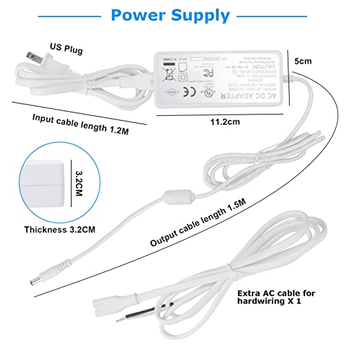 Under Cabinet LED Lighting Kit, Super Bright, 6 PCS 12” Slim Light Bars, 31W 2000 Lumen, Dimmable, Plug or Wired Power Adapter, for Kitchen Cabinets Counter Shelf Workbench (Warm White 3000K) - color: White Cable-Warm White 3000K