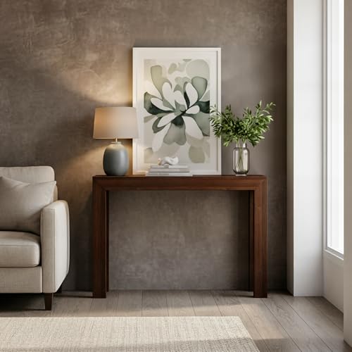Plank+Beam Modern Console Table, 46 Inch, Walnut | Non-Toxic Finishes, Versatile Design, Modern Design, Easy Assembly, Modern Style, Quick Setup, Solid Wood - color: Walnut, size: 46 Inch