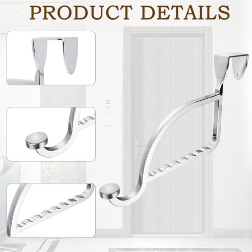 Design Hangers and Hooks, Extension Devices on Closet Doors | for bedrooms and Laundry Rooms, Drying Racks, Chrome Alloy, Durability and Sturdiness，Chrome - color: Chrome