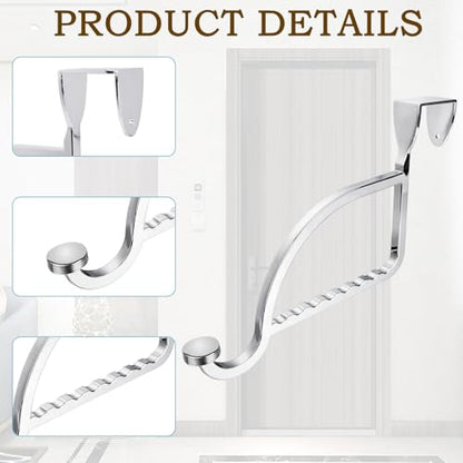 Design Hangers and Hooks, Extension Devices on Closet Doors | for bedrooms and Laundry Rooms, Drying Racks, Chrome Alloy, Durability and Sturdiness，Chrome - color: Chrome