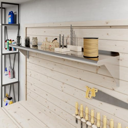 AmGood 60" Long X 12" Deep Stainless Steel Wall Shelf | NSF Certified | Appliance & Equipment Metal Shelving | Kitchen, Restaurant, Garage, Laundry, Utility Room - size: 60" Long X 12" Deep