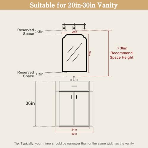 Wood Bathroom Mirrors for Wall Mounted, 20" x 30" Rustic Wood Frame Wall Mirrors Decorative for Living Room or Bedroom Vanity Mirror (Walnut) - color: Walnut B, size: 30"L x 20"W