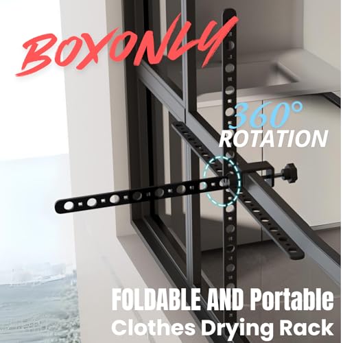 Foldable Indoor/Outdoor Swivel Folding 15-Hole Clothes Drying Rack - Black, Space-Saving, Portable, Heavy-Duty Aluminum for Small Spaces, Balcony, Bathroom, Travel & Camping Airer - color: Black, size: Swivel Folding 15-Hole