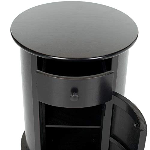 SAFAVIEH Furniture - Tabitha 1-Drawer Accent Table - Dark Cherry - Solid Wood - Farmhouse Storage Design - Ideal for Living Room, Entryway, 17.7"W x 17.7"D x 26"H - Fully Assembled (AMH5712D) - color: Dark Cherry