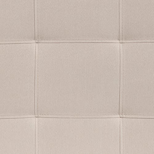 EMMA + OLIVER Beige King Quilted Tufted Headboard | Adjustable Bed Rail Slots, Fabric Upholstered - color: Beige, size: King