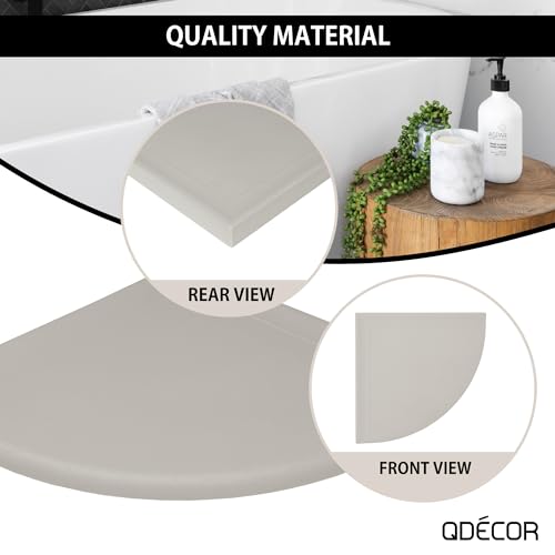 Decor Corner Shower Shelf, Shower Shelf for Inside Shower Tiled Walls, Bathroom Shower Corner Storage, 9 Inch Corner Shelf Shower Caddy Classic Flatback, Gray Matte | 9 Inch