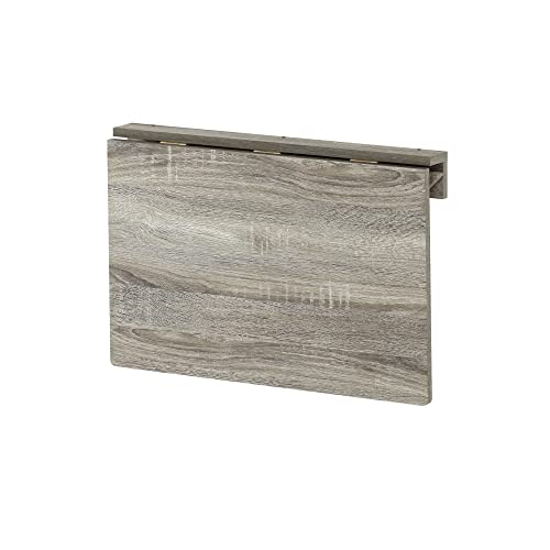 Furinno Hermite Wall Mounting Folding Table, French Oak - color: French Oak