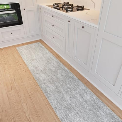 Ottomanson Kitchen Runner Rug 1'10.5" x 6' – Machine Washable Soft Non-Slip Rug, Quick Dry Low Pile Carpet for Kitchen, Bathroom & Entryway, Solid Beige - color: Solid Beige, size: 1'10" x 6' (22" Wide)