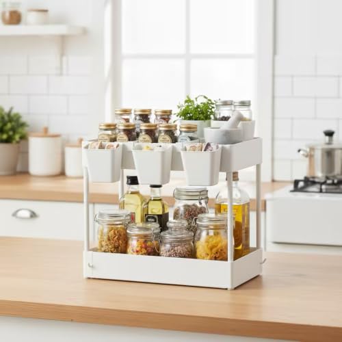 Storage Cart on Wheels, 3 Tier Slim Laundry with Wheels Bathroom Organizer with Hanging Cups Hooks Dividers Handle Mobile Rolling Art Cart for Bathroom Kitchen Narrow Places, White - style: 3 Tier White