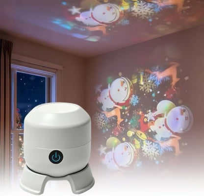 Dynamic Rotating LED Projector Light, 360° Rotating Ocean Wave Night Light Projector, Multi-Angle Projection Base, for Bedroom, Home Theater, Meditation and Relaxation (Christmas) - color: Christmas