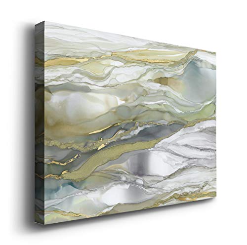 Renditions Gallery Canvas Wall Art Paintings & Prints Grey Brown Glass Marble Rustic Abstract Modern Wall Hanging Decorations Artwork for Bedroom Dining Room Office Kitchen - 8"x12" LT10 - color: Marbled Glass (1), size: 12"L x 8"W
