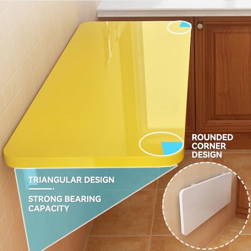 Wall Mounted Folding Table, Fold Down Table Wall Mounted, Wall Mounted Folding Table for Laundry Room, Floating Table for Wall, Wall Desk Fold Down for Small Spaces