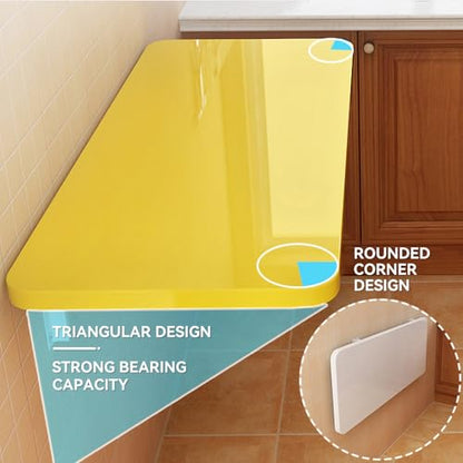 Wall Mounted Folding Table, Fold Down Table Wall Mounted, Wall Mounted Folding Table for Laundry Room, Floating Table for Wall, Wall Desk Fold Down for Small Spaces