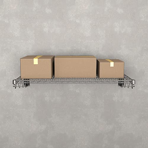24" x 48" Chrome Wire Wall Mount Shelf - color: Chrome, size: 24" x 48"
