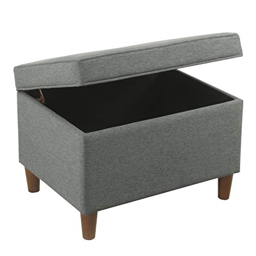HomePop 24" Storage Ottoman - Gray - color: Gary