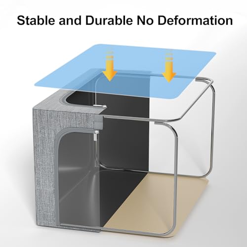 GoMaihe Baby Clothes Storage Bins with Metal Frame 27L 6-Pack Grey | Kids Toddler Child Clothing & Towels Small Items, Closet Top Shelf Boxes, Collapse-Proof Stackable, Clear Window Dual Access - color: Gray, size: 27L