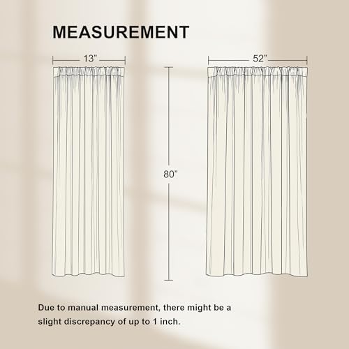 NICETOWN 100% Blackout Doorway 80 inch Curtains, Rod Pocket Room Darkening Privacy Window Treatment for Bedroom/Living Room, Grey, W52 x L80, 2 Panels - color: Grey, size: 52"W x 80"L (Pack of 2)