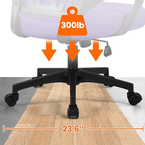 Yaheetech Mid Back Mesh Computer Office Desk Chair Adjustable Swivel, Purple - color: Purple