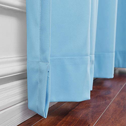 TWOPAGES 5ft Wide x 7ft Tall Flame Retardant Divider Curtains Privacy Cubicle Curtain with Grommet Top (1 Panel,Blue) - color: Blue, size: 60"W x 84"L (Pack of 1)