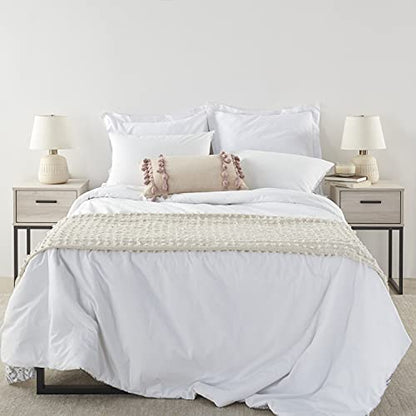 Nourison Home 16" Cream Natural Textured Ceramic Accent Table Lamp, Farmhouse, Boho, for Bedroom, Living Room, End Table, Coffee Table Lamp