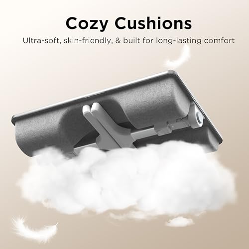 2-in-1 Bed & Lap Desk with Soft Cushion, Adjustable Height & Angle | Wrist Rest, Leather, iPad Holder & Stopper - Foldable Laptop Stand for Bed & Couch, Portable Bed Table Tray for Adults & Kids - color: Gray