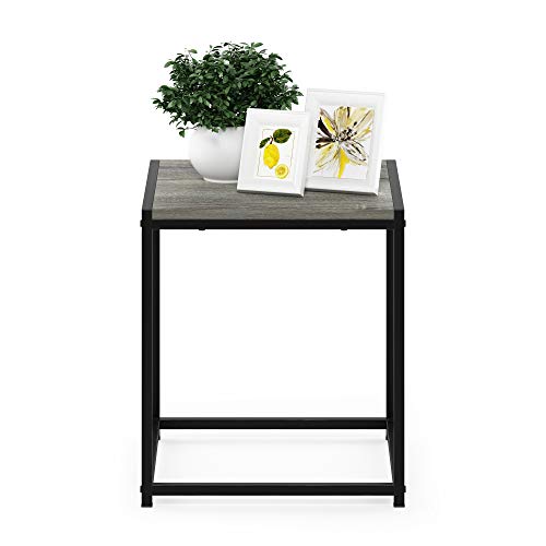 FURINNO Camnus Modern Living End Table, French Oak Grey, 15.75 in x 15.75 in x 17.83 in - color: French Oak Grey, size: 1-Tier, 15.75" Square