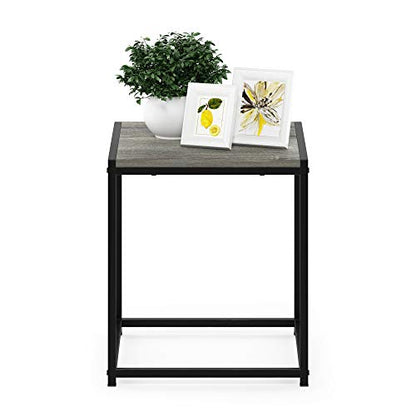 FURINNO Camnus Modern Living End Table, French Oak Grey, 15.75 in x 15.75 in x 17.83 in - color: French Oak Grey, size: 1-Tier, 15.75" Square